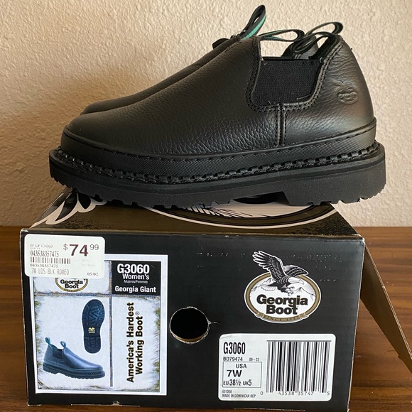 Georgia Boot Women's Black Slip-On Romeo Shoes 7W - Picture 1 of 9